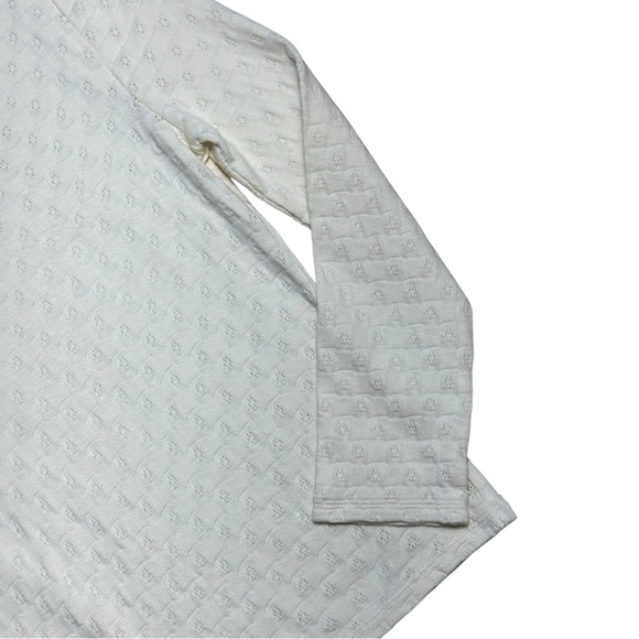 LoveShackFancy Ivory Stretch Knit Long Sleeve Top Womens S - Picture 6 of 7